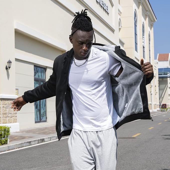 Men's Hoodies Full Zip Fleece Jacket