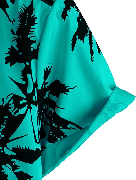 Mens 100% Cotton Hawaiian Flower Shirts