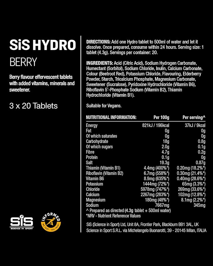 Hydro Electrolyte Tablets 20 pcs