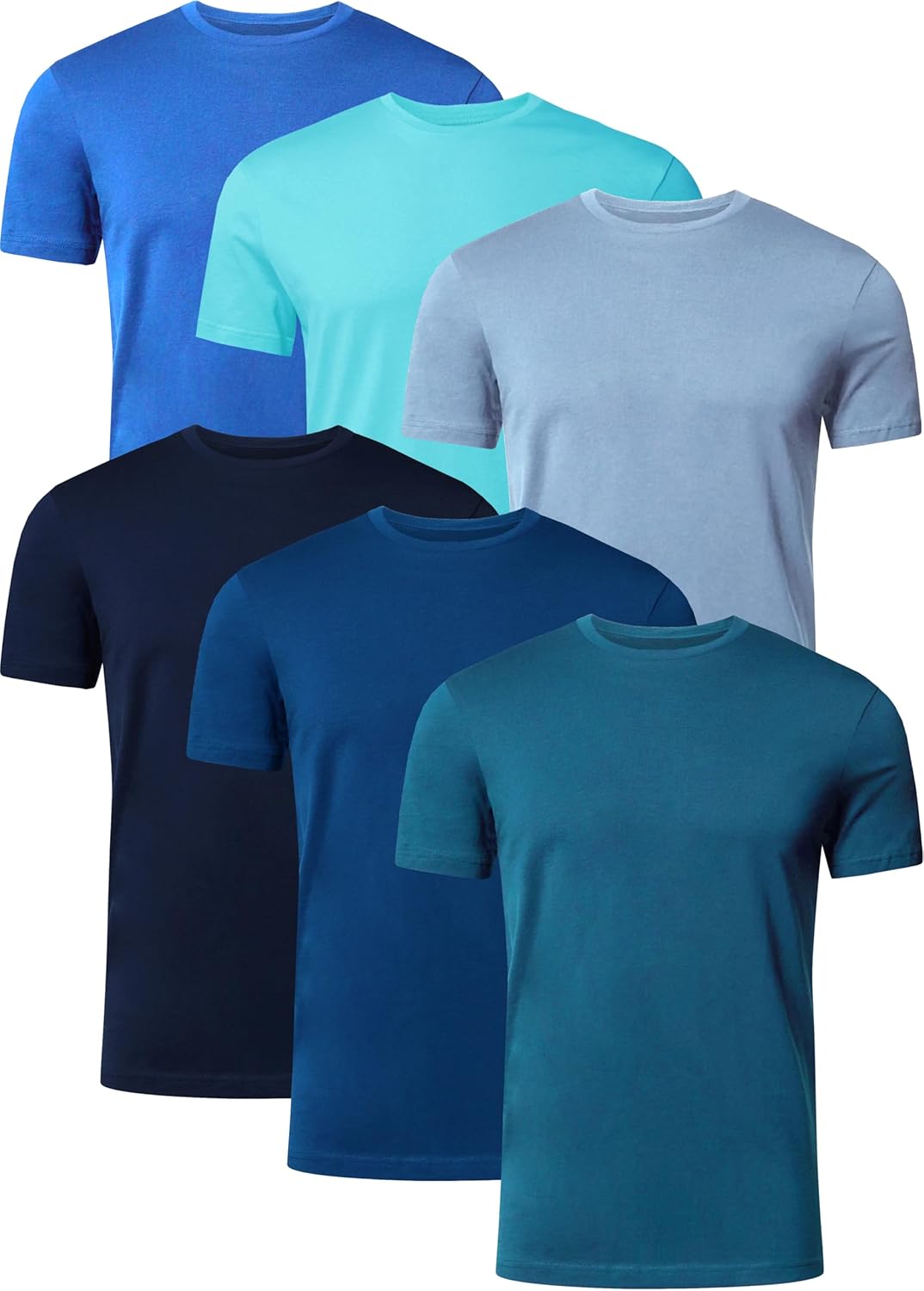 Mens T-Shirt Pack of 6 Crew Neck Tshirt