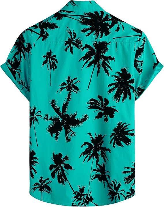Mens 100% Cotton Hawaiian Flower Shirts