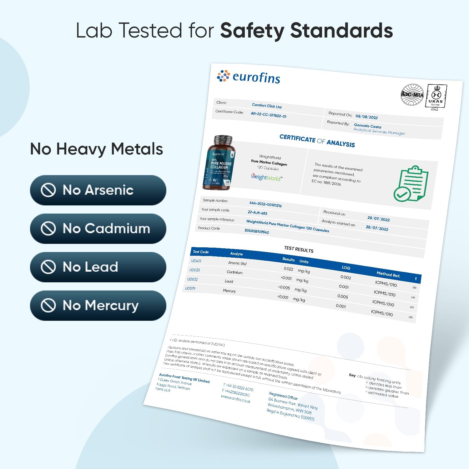 Pure Marine Collagen Supplements for Women & Men - 1200mg per Serving - 120 Capsules (Not Powder) - 2 Months Supply - Highly Bioavailable Type 1 & 3 Hydrolysed Collagen Capsules