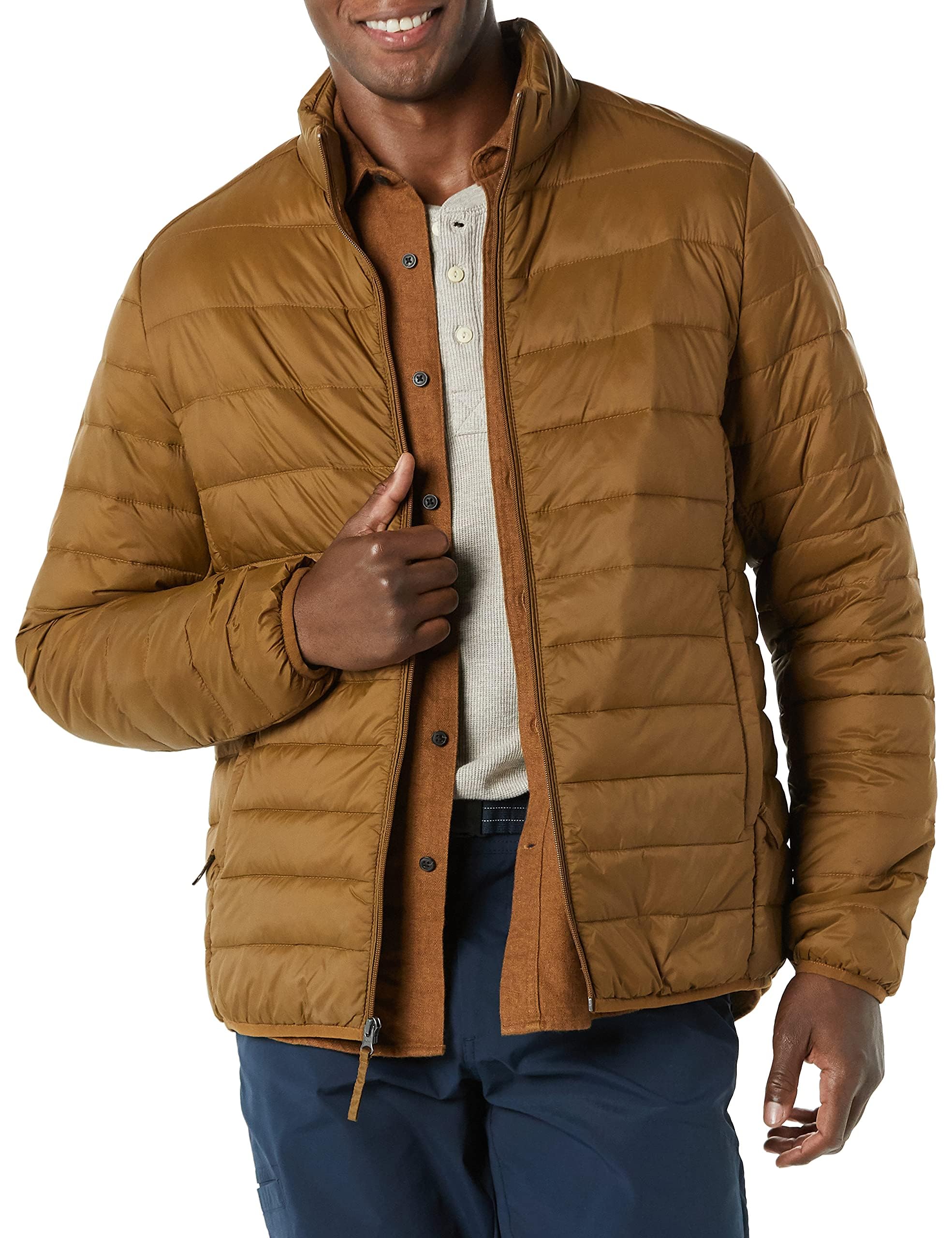 Men's Packable Lightweight Water-Resistant Puffer Jacket