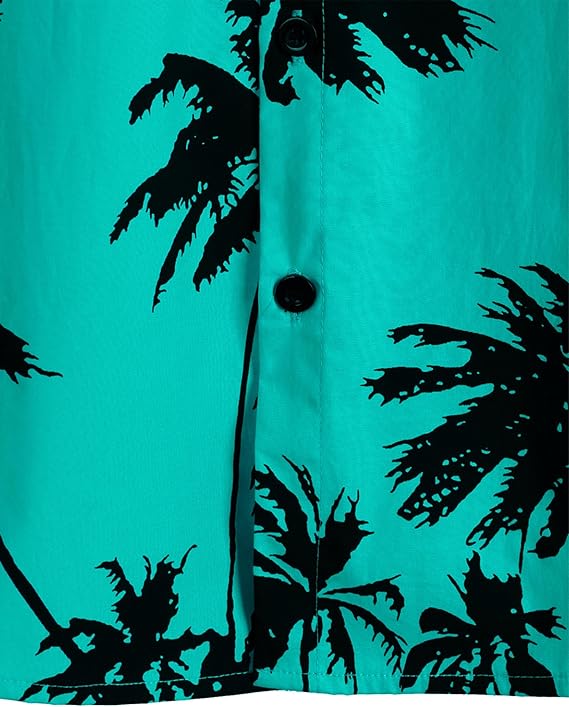 Mens 100% Cotton Hawaiian Flower Shirts