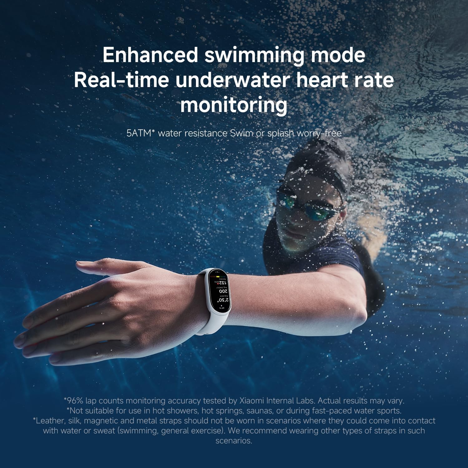 Xiaomi Smart Band 10 Fitness Tracker, 1.72" AMOLED Display, 21-Day Battery Life, 150+ Sports Modes, Heart Rate & Sleep Monitoring, Electronic Compass, 5ATM Waterproof, 2-Year Warranty – Midnight Black