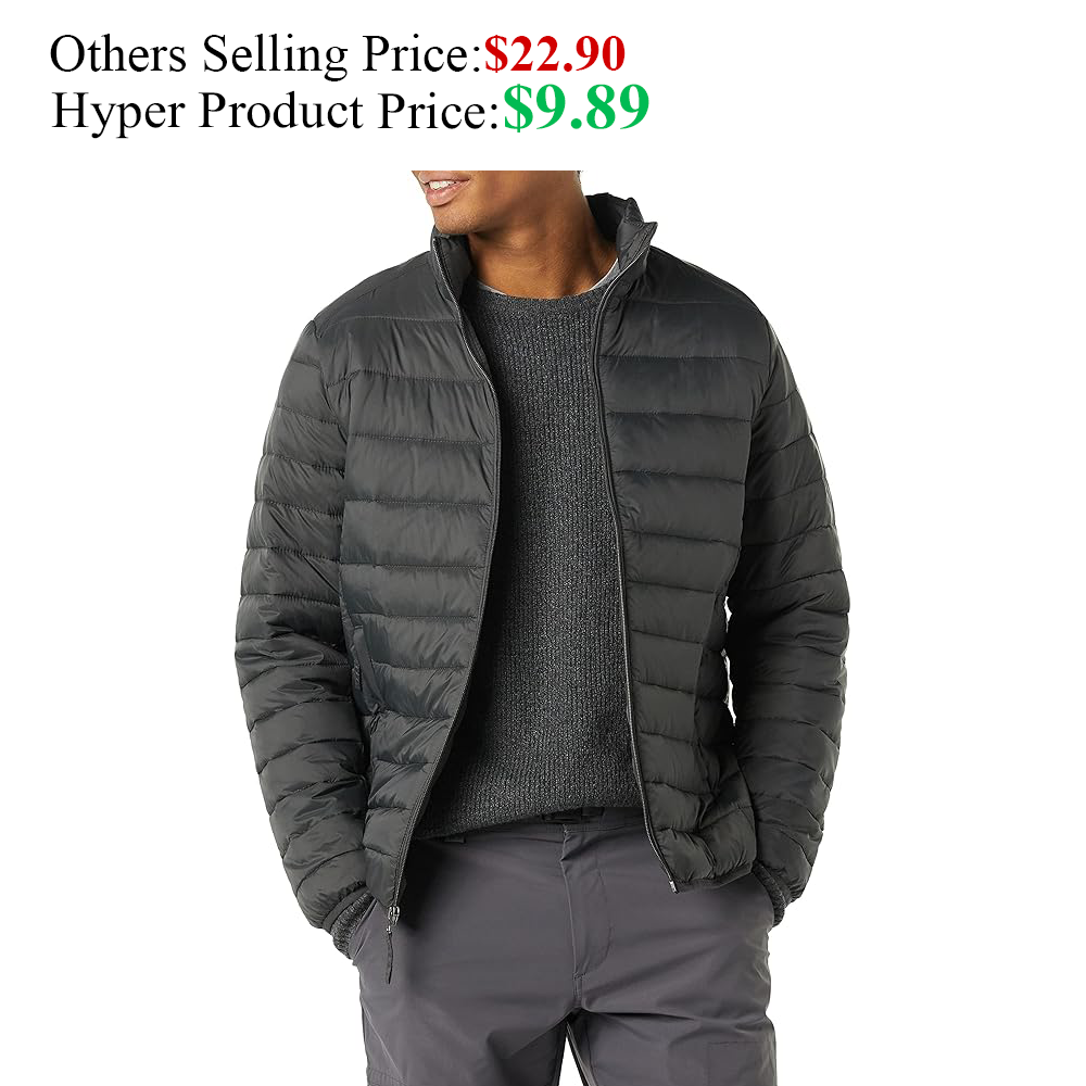 Men's Packable Lightweight Water-Resistant Puffer Jacket
