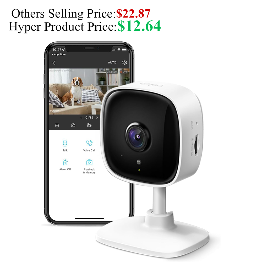 Tapo TP-Link 1080P Indoor Security Camera for Baby Monitor
