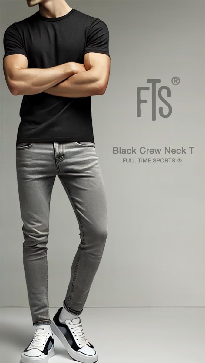 Mens T-Shirt Pack of 6 Crew Neck Tshirt