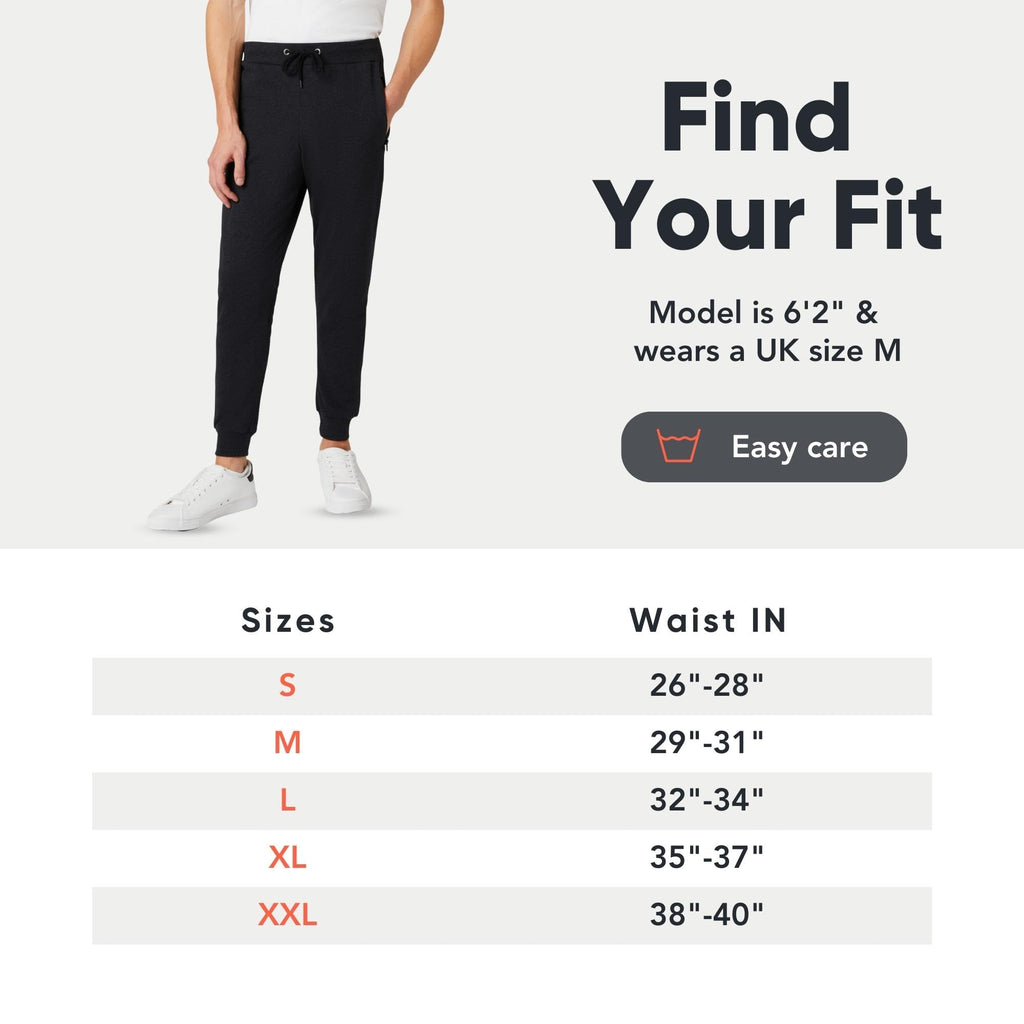 Slim Fit Joggers for Men - Mens Joggers with Zip Pockets