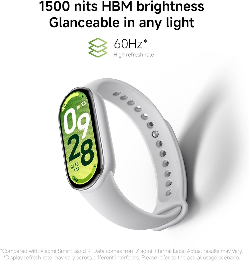 Xiaomi Smart Band 10 Fitness Tracker, 1.72" AMOLED Display, 21-Day Battery Life, 150+ Sports Modes, Heart Rate & Sleep Monitoring, Electronic Compass, 5ATM Waterproof, 2-Year Warranty – Midnight Black