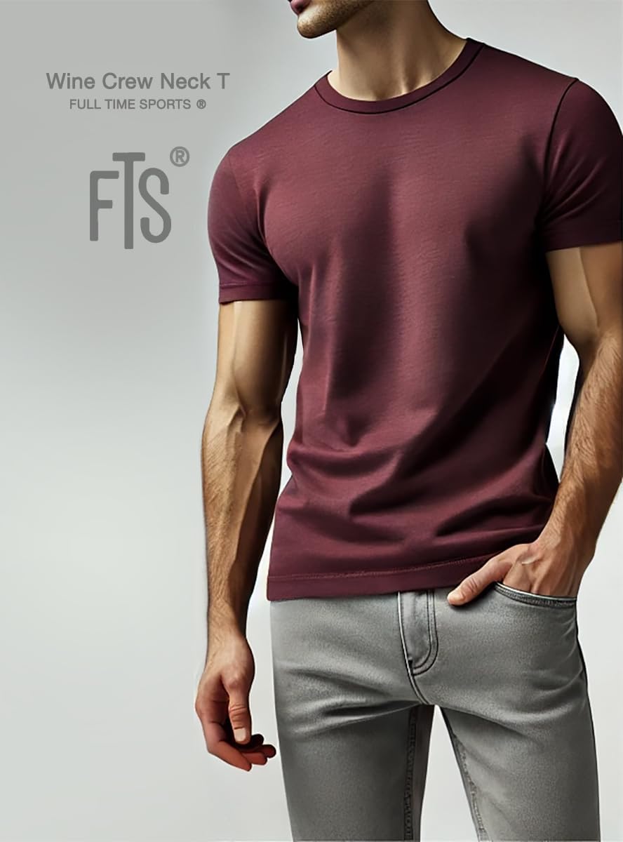 Mens T-Shirt Pack of 6 Crew Neck Tshirt