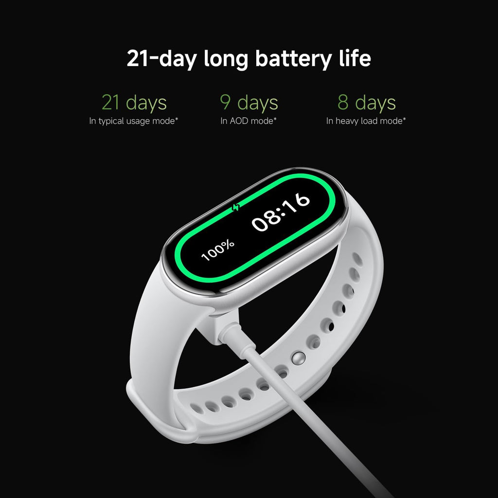 Xiaomi Smart Band 10 Fitness Tracker, 1.72" AMOLED Display, 21-Day Battery Life, 150+ Sports Modes, Heart Rate & Sleep Monitoring, Electronic Compass, 5ATM Waterproof, 2-Year Warranty – Midnight Black