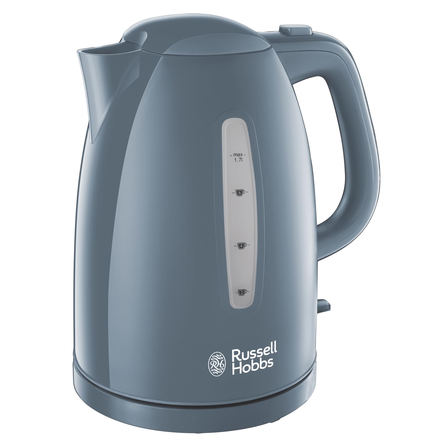 Russell Hobbs Textures Electric 1.7L Cordless Kettle (Fast Boil 3KW, Black Premium Plastic, matt & high Gloss Finish, Removable Washable Anti-Scale Filter, Push to Open lid, Perfect Pour spout) 21271