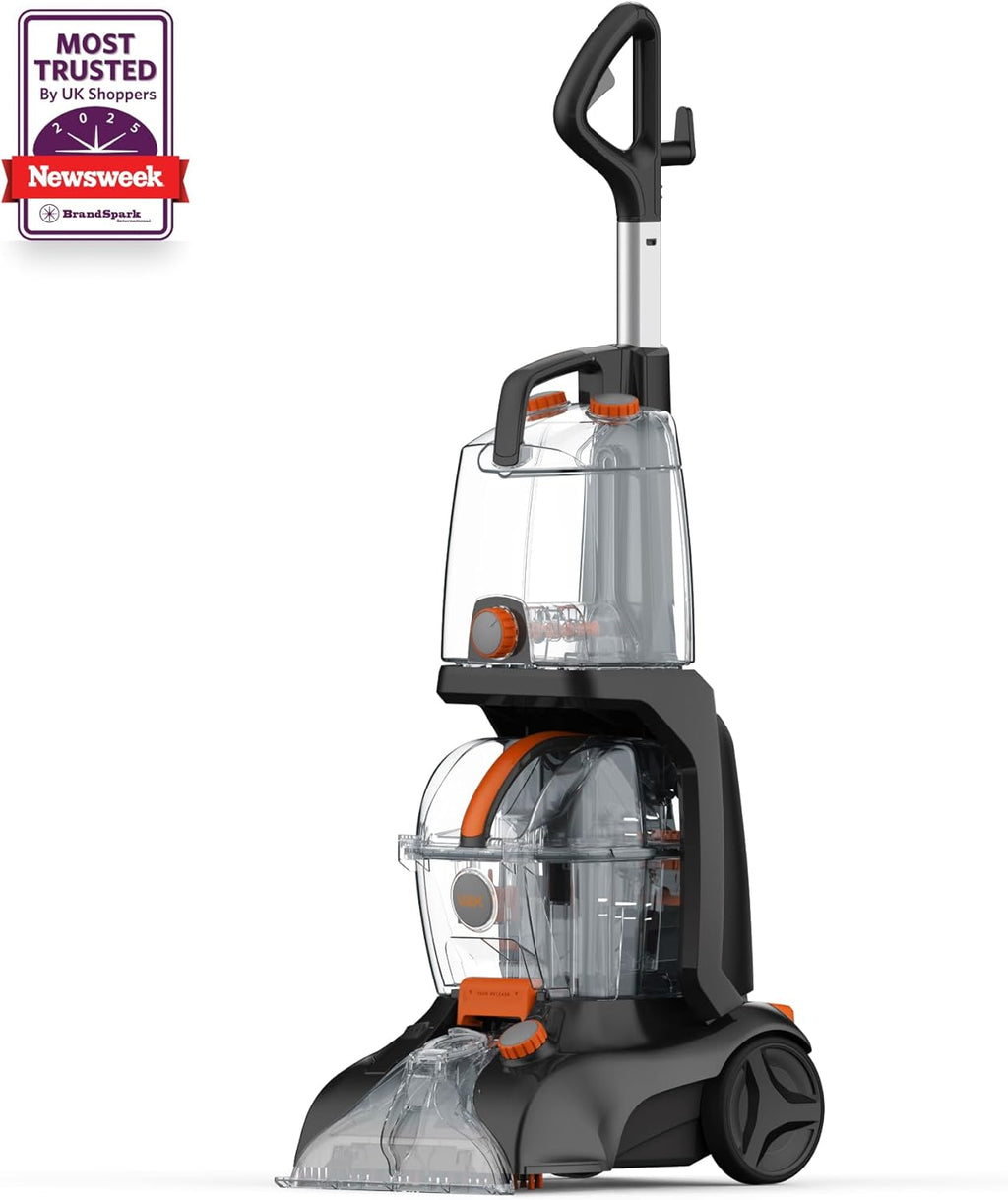 Vax Rapid Power Revive Carpet Cleaner | Deep Clean and Leaves Carpets Dry in less than 1hr | XL Tank Capacity - CWGRV011, Graphite, 2.5 Litre, 240W