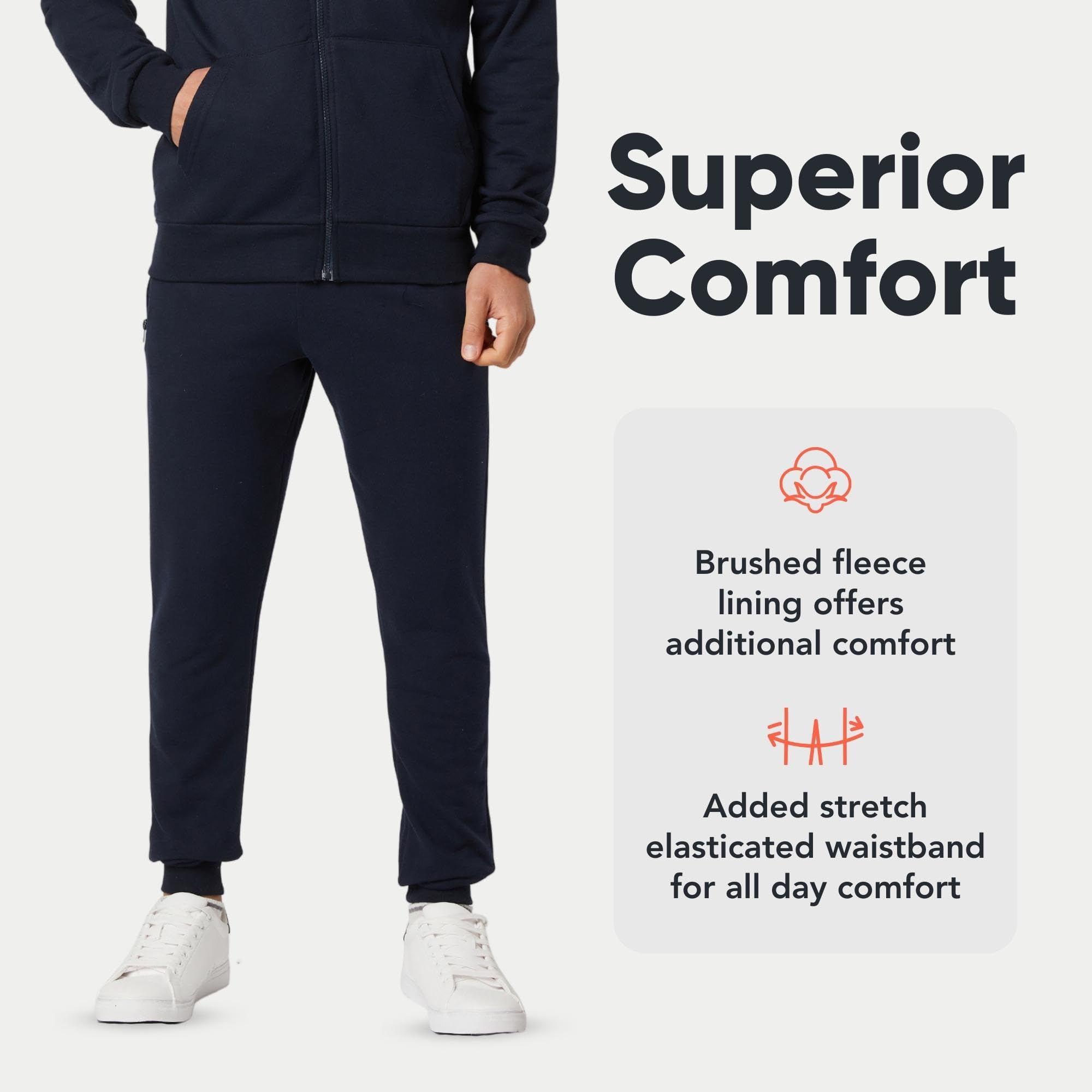 Slim Fit Joggers for Men - Mens Joggers with Zip Pockets