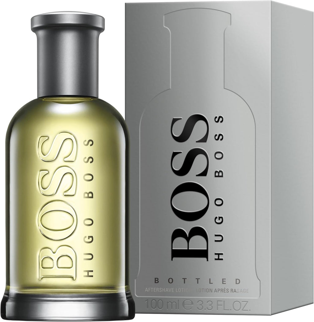 BOSS Bottled Aftershave for Him - Woody Scent with Notes of Apple, Cinnamon and Wood - Light Longevity - 100ml