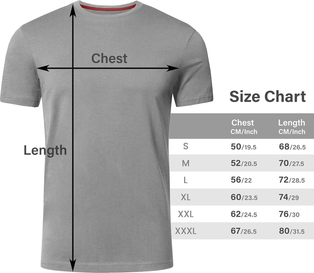 Mens T-Shirt Pack of 6 Crew Neck Tshirt