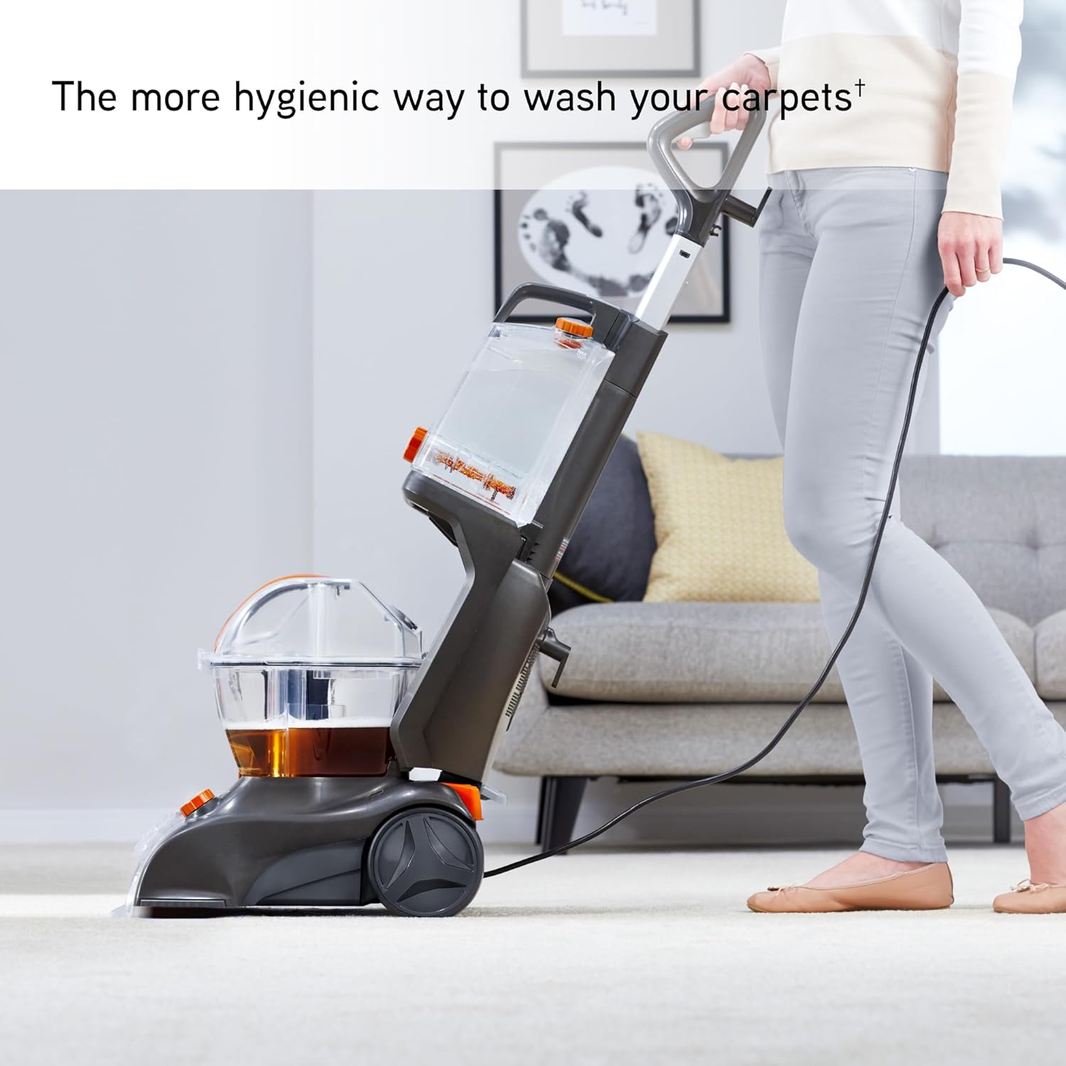 Vax Rapid Power Revive Carpet Cleaner | Deep Clean and Leaves Carpets Dry in less than 1hr | XL Tank Capacity - CWGRV011, Graphite, 2.5 Litre, 240W