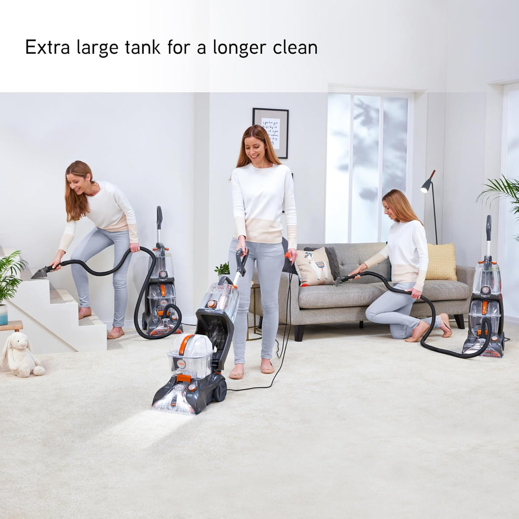 Vax Rapid Power Revive Carpet Cleaner | Deep Clean and Leaves Carpets Dry in less than 1hr | XL Tank Capacity - CWGRV011, Graphite, 2.5 Litre, 240W