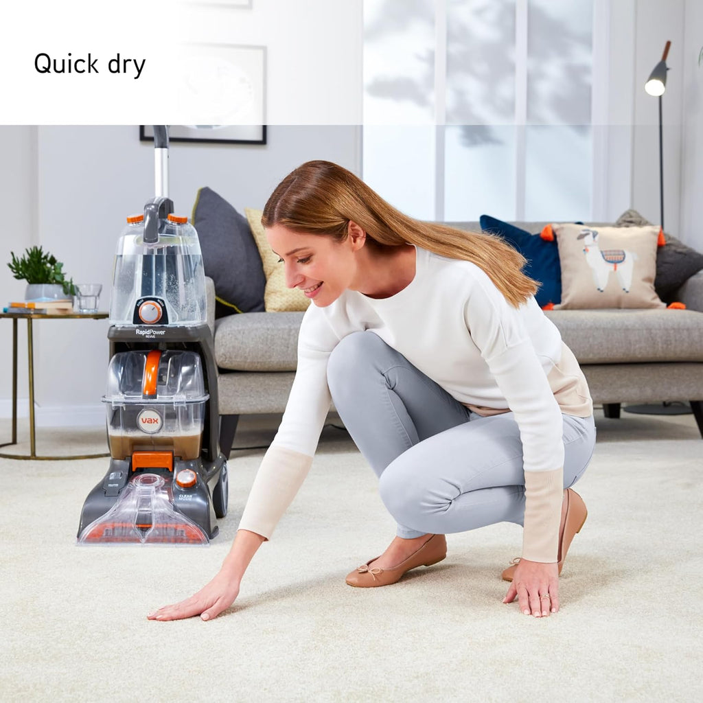 Vax Rapid Power Revive Carpet Cleaner | Deep Clean and Leaves Carpets Dry in less than 1hr | XL Tank Capacity - CWGRV011, Graphite, 2.5 Litre, 240W