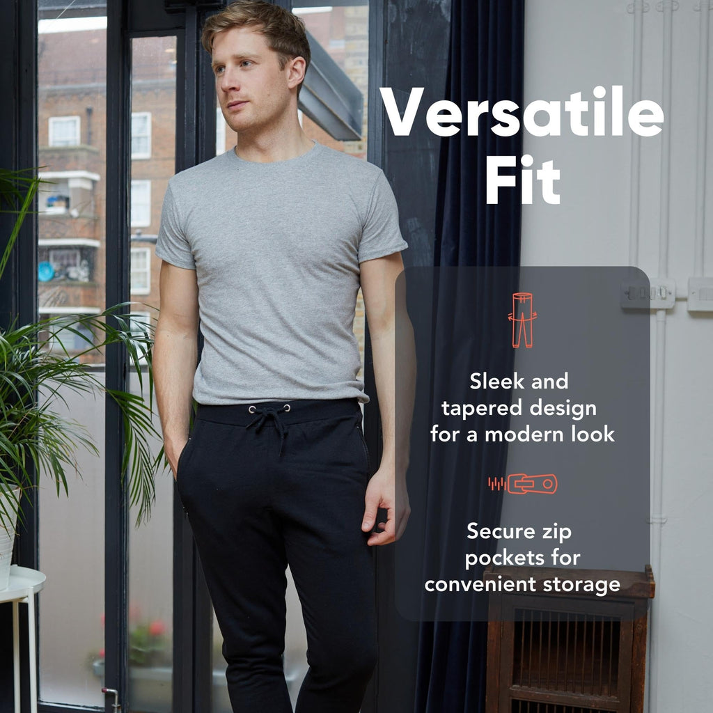 Slim Fit Joggers for Men - Mens Joggers with Zip Pockets