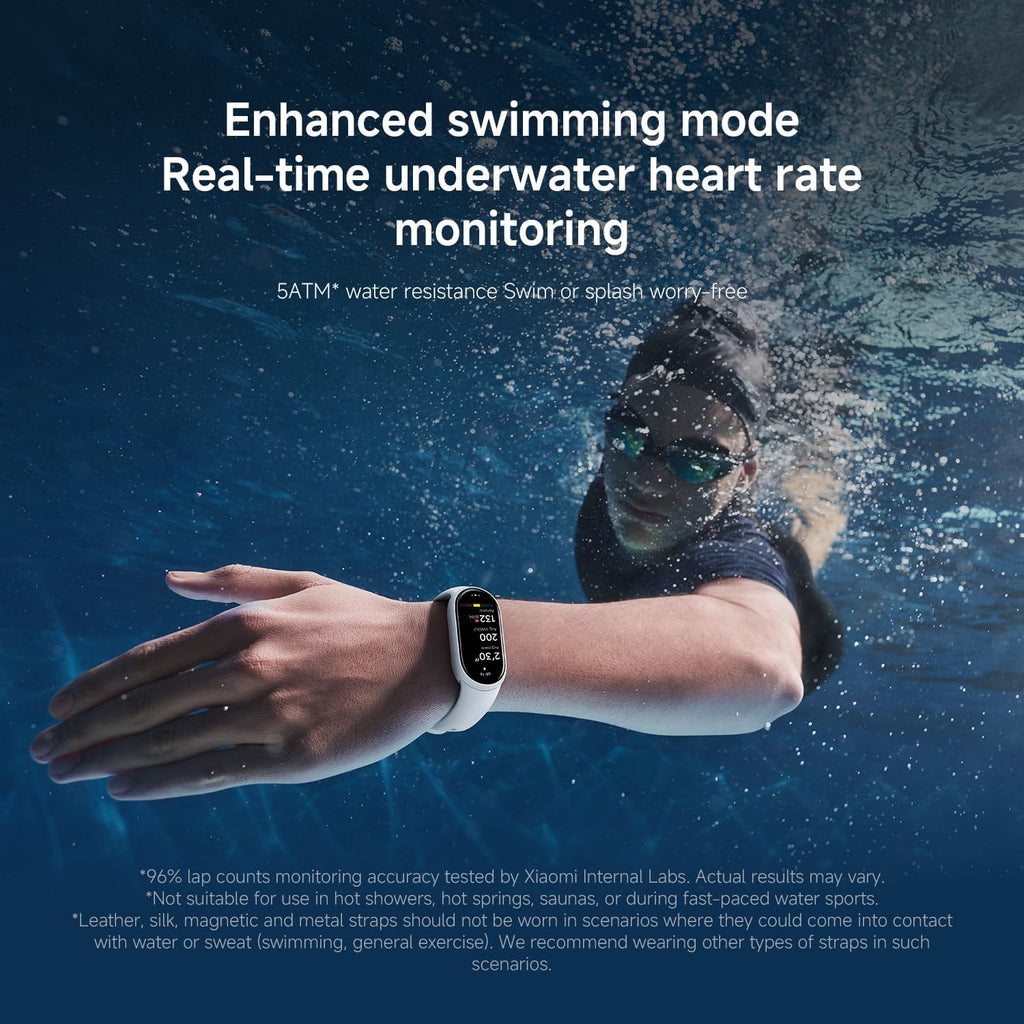 Xiaomi Smart Band 10 Fitness Tracker, 1.72" AMOLED Display, 21-Day Battery Life, 150+ Sports Modes, Heart Rate & Sleep Monitoring, Electronic Compass, 5ATM Waterproof, 2-Year Warranty – Midnight Black